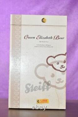 Steiff 662140 Queen Elizabeth 80th Birthday Musical Bear Ltd Edition COA & Boxed