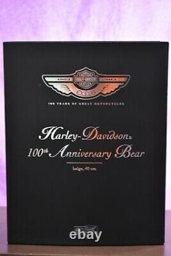 Steiff 666476 Harley-Davidson 100th Anniversary Bear Ltd Edition COA & Boxed
