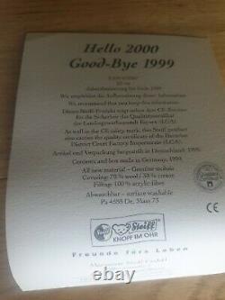 Steiff 670367 Hello 2000 Good-Bye 1999, Pair of 22cm Bears, Limited Edition