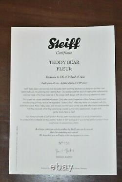 Steiff 677960 Teddy Bear Fleur Limited Edition COA & Boxed
