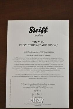 Steiff 682940 Tin Man From The Wizard of Oz Limited Edition COA