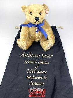 Steiff Andrew Ltd Edition Bear 27cm, Beige Mohair EAN661761 2005 SIGNED