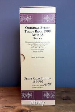 Steiff CLUB 1994 Blue 1908 Replica Bear EAN 420047 Mohair 13.77 inches (35cm)