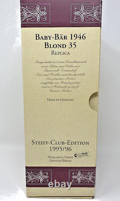 Steiff CLUB 1995 Baby Bear1946 Replica EAN 420054 Mohair 13.77 inches (35cm)