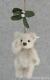 Steiff Christmas Teddy With Mistletoe Hanging Tree Ornament 10cms Ean 037610