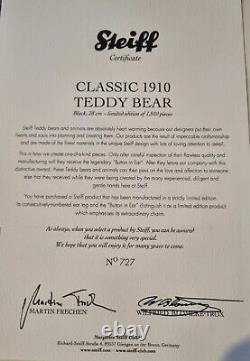 Steiff Classic 1910 limited edition Black mohair bear (Retired)