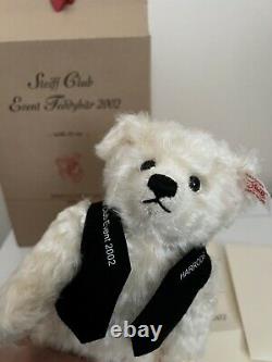Steiff Club Event White Teddy Bear Ltd Edt 00047 To The Year 2002/2003 The Bear