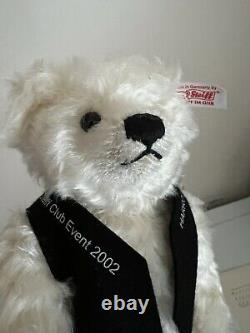 Steiff Club Event White Teddy Bear Ltd Edt 00047 To The Year 2002/2003 The Bear