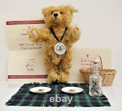 Steiff Club Teddy Bear 1997 Picnic Gold Blond 34 with Accessories & Certificate