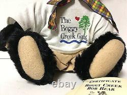 Steiff Limited Edition Boggy Creek Bob Bear Black Mohair Teddy Bear Plush 665110