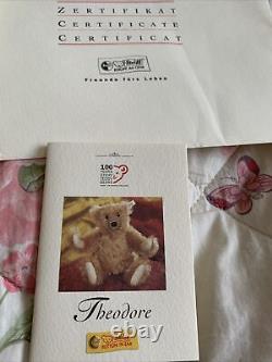 Steiff Ltd Edition Collectors Mohair Bear With Certificate & Original Box