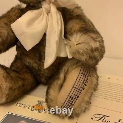 Steiff Musical English Teddy Bear Ltd Edition Certificate & Button Ear 30cm
