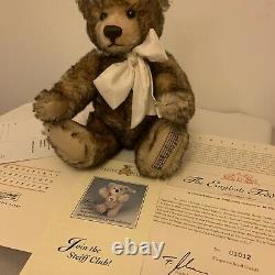 Steiff Musical English Teddy Bear Ltd Edition Certificate & Button Ear 30cm