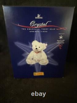 Steiff Swarovski 2005 Limited Edition Crystal Bear and Christmas Ornament