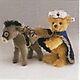 Steiff Teddy Bear With Little Donkey Mohair Set Limited Edition Ean 670886