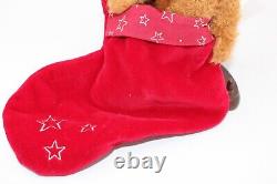 Steiff Teddy Bear with Christmas Stocking Festive limited edition #026751 NWT