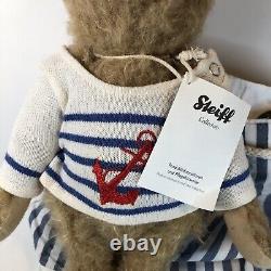 Steiff Will Teddy Bear Ean 035807 Cinnamon Mohair Limited Edition Sailor Bear