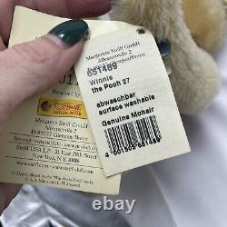 Steiff Winnie The Pooh Ean 651489 9 Mohair Pooh With Red Jacket 1999