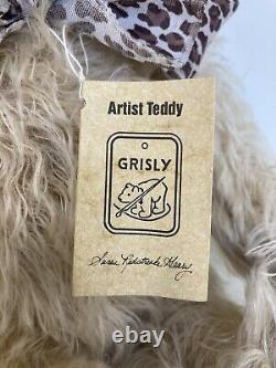 Vintage German Grisly Mohair Teddy Bear Limited Edition Susan Geary 12 With Pin