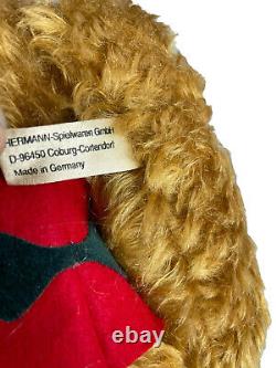 Vintage HERMANN Mohair German Oktoberfest Musical Jointed Teddy Bear 17 In